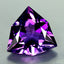5.91ct Trillion (13.55 x 13.51 mm) Brazil Natural Purple Amethyst Loose Gemstone
