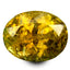 0.81 ct Flashing 7 mm Oval Shape Un-Heated Yellow Tanzanite Natural