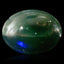 0.69 ct Oval Cabochon (8.18 x 6.01 mm) Flashing Multicolor Black Opal