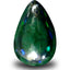 0.61 ct Pear Cabochon (7.97 x 5.16 mm) Flashing Multicolor Black Opal