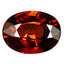 0.72 ct  Oval Cut (6.42 x 4.81 mm) 100% Natural Orangy Red Spessartite Garnet