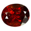 2.48 ct  Oval Cut (8.56 x 6.93 mm) 100% Natural Orangy Red Spessartite Garnet