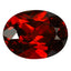 0.91 ct  Oval Cut (6.43 x 4.91 mm) 100% Natural Orangy Red Spessartite Garnet