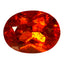 0.88 ct Oval (6.29 x 4.74 mm) Orange Red Natural Spessartite Garnet Gemstone
