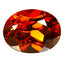 0.86 ct  Oval (6.03 x 4.60 mm) Orange Red Natural Spessartite Garnet Gemstone