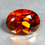 0.86 ct  Oval (6.03 x 4.60 mm) Orange Red Natural Spessartite Garnet Gemstone