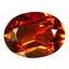 0.58 ct Oval Cut (5.49 x 4.19 mm) Orange Red Spessartite Garnet Natural Gemstone