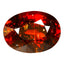 1.36 ct Oval Cut (7.24 x 5.31 mm) Orange Red Natural Spessartite Garnet Gemstone