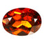 0.95 ct Oval Cut (6.55 x 4.70 mm) Orange Red Natural Spessartite Garnet Gemstone