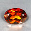 0.95 ct Oval Cut (6.55 x 4.70 mm) Orange Red Natural Spessartite Garnet Gemstone
