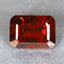 1.51 ct Octagon (7.24 x 5.25 mm) Orange Red Natural Spessartite Garnet Gemstone