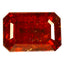 1.55 ct Octagon (7.46 x 5.06 mm) Orange Red Natural Spessartite Garnet Gemstone