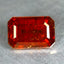 1.55 ct Octagon (7.46 x 5.06 mm) Orange Red Natural Spessartite Garnet Gemstone