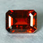 1.53 ct Octagon (7.38 x 5.39 mm) Orange Red Spessartite Garnet Natural Gemstone