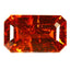 0.96 ct Octagon (7.10 x 4.03 mm) Orange Red Natural Spessartite Garnet Gemstone