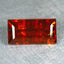 1.45 ct Octagon (8.61 x 4.44 mm) Orange Red Natural Spessartite Garnet Gemstone