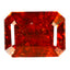 1.22 ct Octagon Cut (6.38 x 4.76 mm) Orange Red Natural Spessartite Garnet Stone