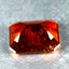 1.22 ct Octagon Cut (6.38 x 4.76 mm) Orange Red Natural Spessartite Garnet Stone