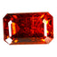 1.59 ct Octagon (7.59 x 4.86 mm) Orange Red Spessartite Garnet Natural Gemstone