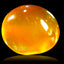 1.63 ct Fancy Cabochon (8.46 x 7.25 mm) Yellowish Orange Orange Fire Opal