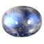 2.67 ct Superb Oval Cabochon (8.99 x 7.10 mm) Natural Rainbow Blue Moonstone