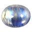 2.57 ct Five-star Oval Cabochon (9.05 x 7.16 mm) Natural Rainbow Blue Moonstone