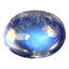 2.27 ct Romantic Oval Cabochon (9.02 x 7.03 mm) Natural Rainbow Blue Moonstone