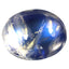 2.41 ct Elegant Oval Cabochon (9.04 x 7.11 mm) Natural Rainbow Blue Moonstone