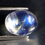 2.41 ct Elegant Oval Cabochon (9.04 x 7.11 mm) Natural Rainbow Blue Moonstone