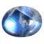 2.14 ct Charming Oval Cabochon (9.01 x 7.03 mm) Natural Rainbow Blue Moonstone