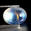 2.45 ct Excellent Oval Cabochon (8.99 x 6.94 mm) Natural Rainbow Blue Moonstone