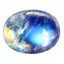 2.64 ct Amazing Oval Cabochon (8.97 x 7.09 mm) Natural Rainbow Blue Moonstone