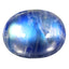 2.12 ct Fantastic Oval Cabochon (9.08 x 7.15 mm) Natural Rainbow Blue Moonstone