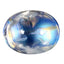 2.97ct Attractive Oval Cabochon (9.06 x 7.10 mm) Natural Rainbow Blue Moonstone