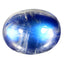 2.38 ct Supreme Oval Cabochon (9.05 x 7.10 mm) Natural Rainbow Blue Moonstone