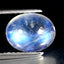 2.18 ct Superior Oval Cabochon (9.05 x 7.10 mm) Natural Rainbow Blue Moonstone