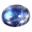 2.17 ct Oval Cabochon (9.00 x 7.16 mm) Natural Rainbow Blue Moonstone Gemstone