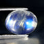 2.53 ct Flashing Oval Cabochon (8.96 x 6.98 mm) Natural Rainbow Blue Moonstone