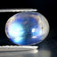 3.00 ct Sparkling Oval Cabochon (9.12 x 7.15 mm) Natural Rainbow Blue Moonstone