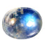 2.45 ct Lovely Oval Cabochon (9.81 x 7.88 mm) Natural Rainbow Blue Moonstone