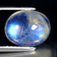 2.72 ct Elegant Oval Cabochon (10.06 x 8.13 mm) Natural Rainbow Blue Moonstone