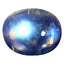 3.48 ct Superb Oval Cabochon (9.98 x 7.96 mm) Natural Rainbow Blue Moonstone