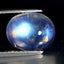 3.48 ct Superb Oval Cabochon (9.98 x 7.96 mm) Natural Rainbow Blue Moonstone