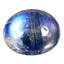 2.70 ct Best Oval Cabochon (10.09 x 8.10 mm) Natural Rainbow Blue Moonstone
