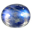 3.28 ct Supreme Oval Cabochon (10.12 x 8.24 mm) Natural Rainbow Blue Moonstone