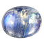 3.17 ct Stunning Oval Cabochon (10.11 x 8.07 mm) Natural Rainbow Blue Moonstone