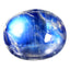 2.86 ct Oval Cabochon (9.78 x 7.94 mm) 100% Natural Rainbow Blue Moonstone