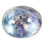 3.07 ct Oval Cabochon (10.22 x 8.23 mm) 100% Natural Rainbow Blue Moonstone