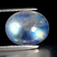 3.41 ct Stunning Oval Cabochon (10.16 x 8.16 mm) Natural Rainbow Blue Moonstone