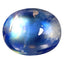 3.40 ct Oval Cabochon (10.06 x 8.08 mm) 100% Natural Rainbow Blue Moonstone